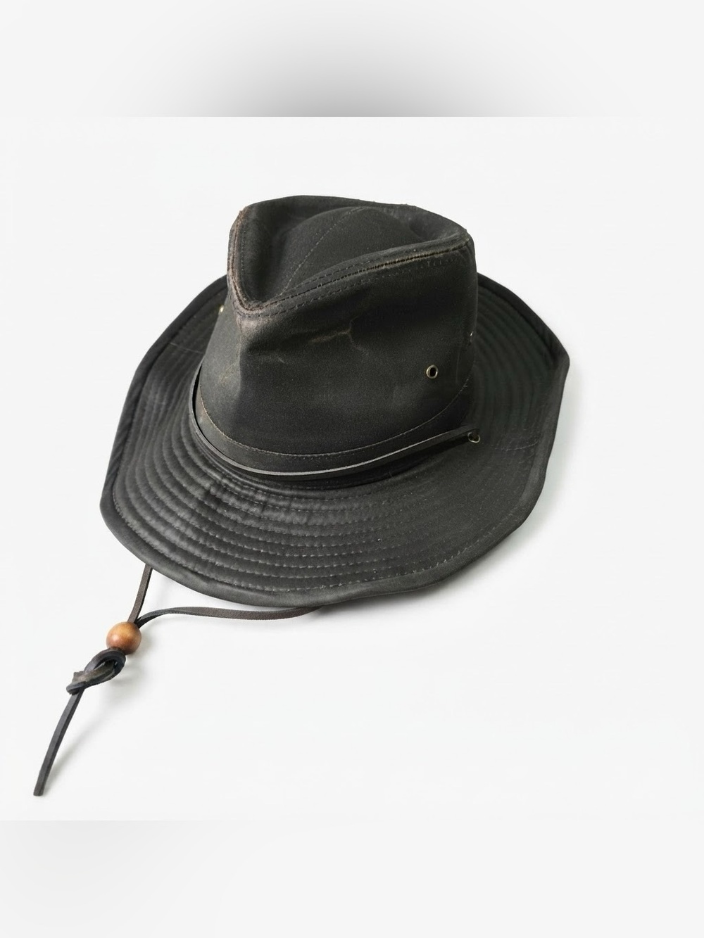 Dorfman Pacific DPC Outback Hat Large Black Waxed Cotton Safari Hiking